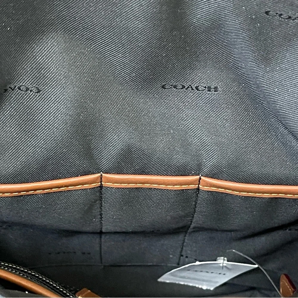 Coach Charter Navy Blue Pebble Chunky Leather Backpack